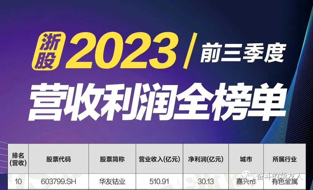 营收、利润双双跃居第十位-企业新闻-浙江华友钴业股份有限公司