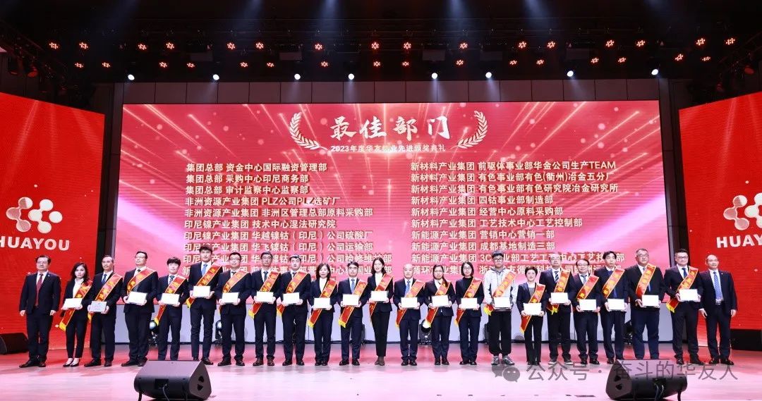 梦想 奋进 荣耀 ▏集团2023年度先进颁奖仪式举行-文化活动-浙江华友钴业股份有限公司