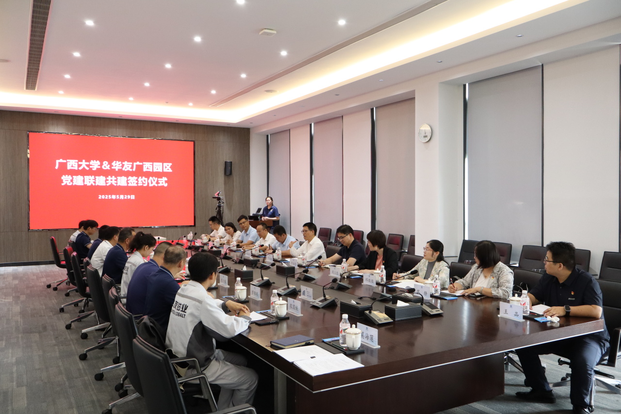 党建联建聚协力，，校企携手谱新篇章 丨华友广西园区与广西大学开展党建联建共建活动-党建活动-浙江华友钴业股份有限公司